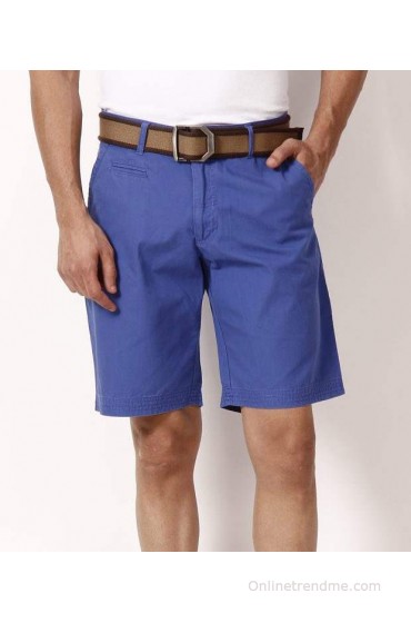 Wills Lifestyle Estate Blue Cotton Short